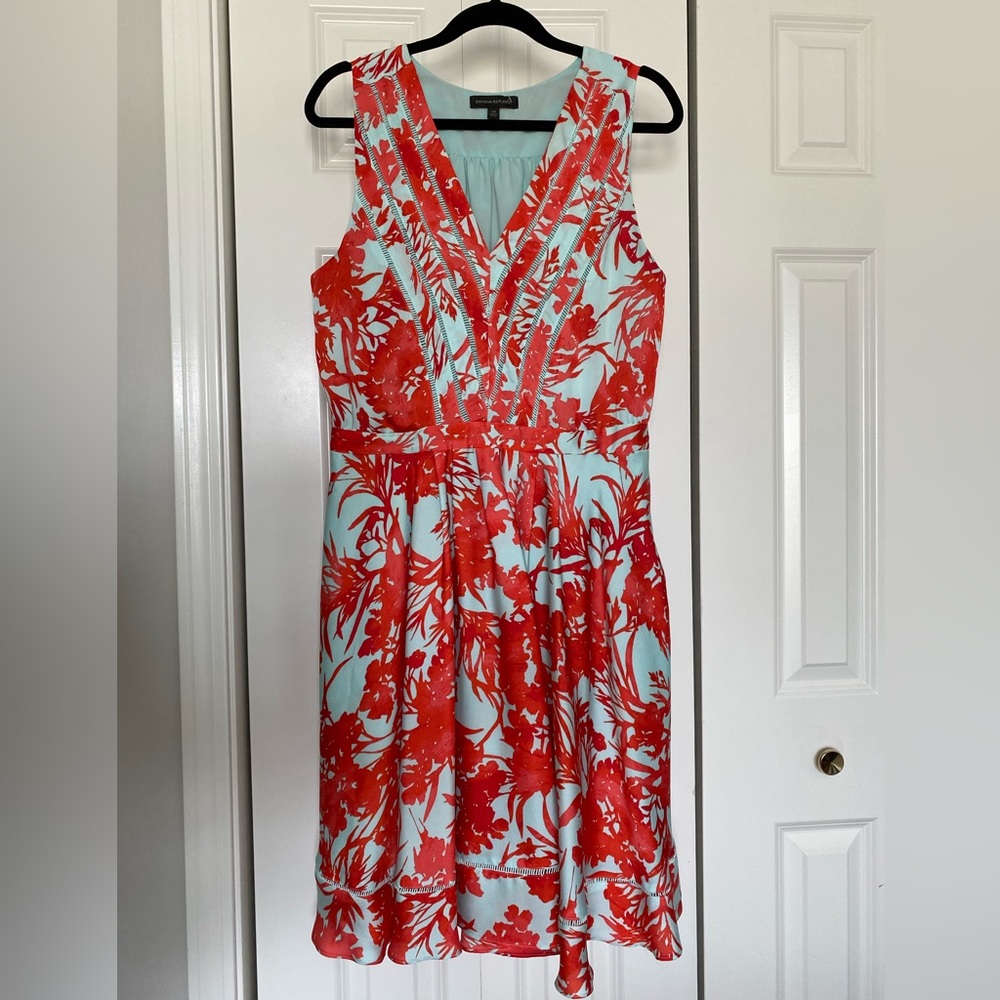 Banana Republic floral silk dress size 14